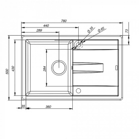 Кухонная мойка из камня Iddis Vane G V14S781i87 780x500 сафари, granucryl в Астрахани 3