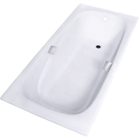 Чугунная ванна Aqualux ZYA-24C-2 180x85 белая, без ручек и ножек, антислип в Астрахани 1
