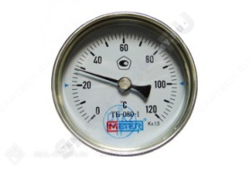 Термометр биметаллический Метер ТБ80 120C Дк 80 L=60 в Астрахани 0