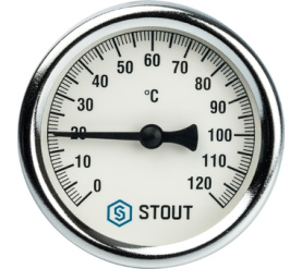 Термометр биметаллический с погружной гильзой. Корпус Dn 63 мм, гильза 75 мм 1 STOUT SIM-0001-637515 в Астрахани 1