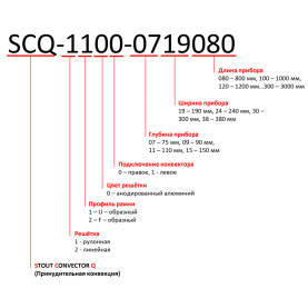 Конвектор внутрипольный SCQ 75.240.800 (Решётка роликовая, анодированный алюм STOUT SCQ-1100-0724080 в Астрахани 14