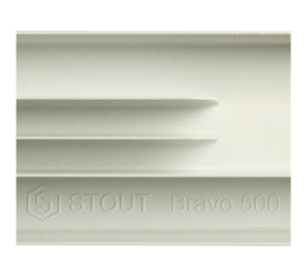 Радиатор алюминиевый боковое подключение STOUT Bravo 500 12 секций SRA-0110-050012 в Астрахани 10