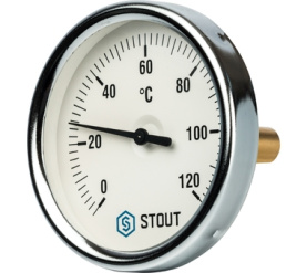 Термометр биметаллический с погружной гильзой. Корпус Dn 80 мм, гильза 50 мм 1 STOUT SIM-0001-805015 в Астрахани 0