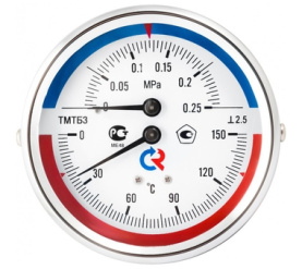 Термоманометр 80 мм, ТМТБ-31Р.1(0-120С)(0-1,6MPa)G12.2,5 ТИП - ТМТБ-31Р, температур РОСМА 00000002330 в Астрахани 0