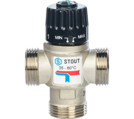 Термостатический смесительный клапан для систем отопления и ГВС 1 НР 35-60°С STOUT SVM-0020-166025 в Астрахани 2