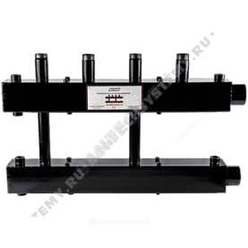 Коллектор распред котельной разводки сталь Дублер KK-25М Ру6 ВР 1 1/2" на 4 вых НР 1" ASKON КК-25М/125/40/4 D в Астрахани 2