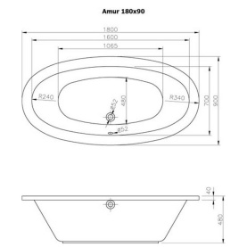 Панель фронтальная для ванны Vidima Видима, Сириус 1500 мм в Астрахани 2