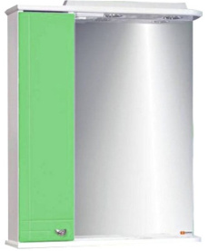 Шкаф-зеркало Домино Блик 60 Эл. левый (зеленый) в Астрахани 0