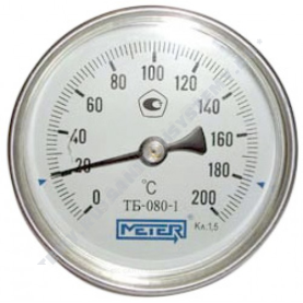 Термометр биметаллический Метер ТБ80 200C Дк 80 L=40 в Астрахани 0