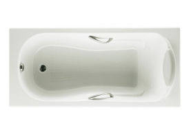 Чугунная ванна Roca Haiti 150x80 2332G000R с противоскольжением, с отверстиями для ручек в Астрахани 1