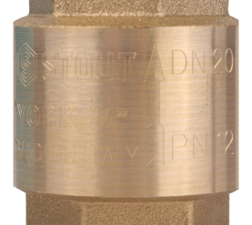 Клапан обратный пружинный муфтовый с пластиковым седлом 3/4 STOUT SVC-0012-000020 в Астрахани 3