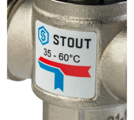 Термостатический смесительный клапан для сиcтем отопления и ГВС 1 НР 35-60° STOUT SVM-0020-256025 в Астрахани 3