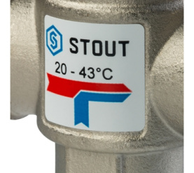 Термостатический смесительный клапан для систем отопления и ГВС 1 НР 20-43° STOUT SVM-0020-254325 в Астрахани 3