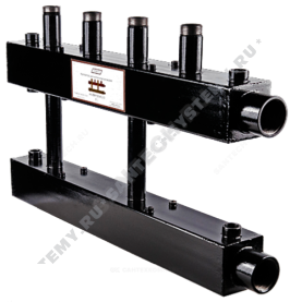 Коллектор распред котельной разводки сталь Дублер KK-25М Ру6 ВР 1 1/2" на 5 вых НР 1" ASKON КК-25М/125/40/5 D в Астрахани 3