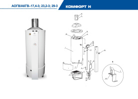 Газовый котел напольный ЖМЗ АКГВ-29-3 Комфорт (Н) (478000) в Астрахани 2
