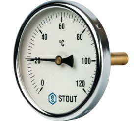 Термометр биметаллический с погружной гильзой. Корпус Dn 100 мм, гильза 75 мм STOUT SIM-0001-107515 в Астрахани 0