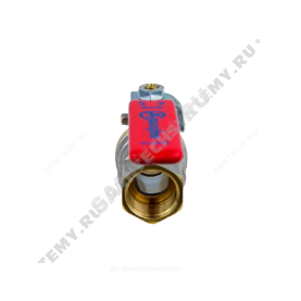 Кран шаровой латунь никелирован 1003 Ду 15 G1/2" Ру40 ВР/НР полнопроходной рычаг красный Aquasfera 1003-01 в Астрахани 4