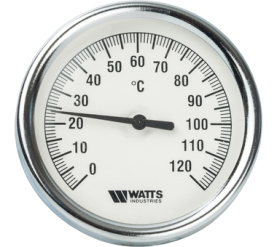 Термометр биметаллический с погружной гильзой 80 мм, штуц F+R801(T) 8050 Watts 10005931(03.02.040) в Астрахани 1