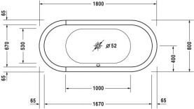 Панель фронтальная для ванны Vidima Сева Микс 1700 мм Н=560 мм в Астрахани 1