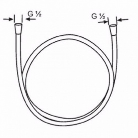 Шланг 160см хром HANSGROHE 28266000 в Астрахани 2