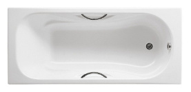 Чугунная ванна Roca Malibu 150x75 2315G000R с противоскольжением, с отверстиями для ручек в Астрахани 0