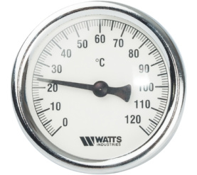 Термометр биметаллический с погружной гильзой 63 мм, штуц F+R801(T) 6375 Watts 10005809(03.01.060) в Астрахани 0