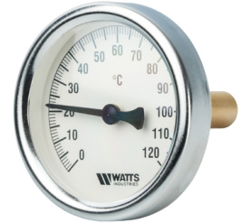 Термометр биметаллический с погружной гильзой 63 мм, штуц F+R801(T) 6350 Watts 10005800(03.01.040) в Астрахани 0