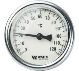 Термометр биметаллический с погружной гильзой 63 мм, штуц F+R801(T) 6350 Watts 10005800(03.01.040) в Астрахани 1