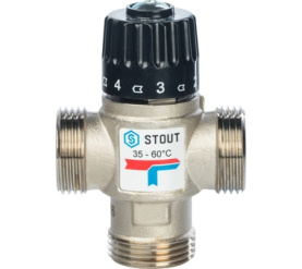 Термостатический смесительный клапан для сиcтем отопления и ГВС 1 НР 35-60° STOUT SVM-0020-256025 в Астрахани 1