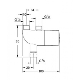 Смеситель GROHTHERM MICRO (арт.34487000) термостат для установки под рак. GROHE в Астрахани 4