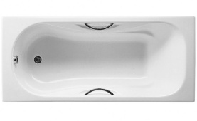 Чугунная ванна Roca Malibu 160x75 2310G000R с противоскольжением, с отверстиями для ручек в Астрахани 0