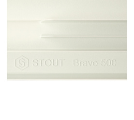 Радиатор алюминиевый боковое подключение STOUT Bravo 500 14 секций SRA-0110-050014 в Астрахани 9