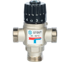 Термостатический смесительный клапан для систем отопления и ГВС 3/4 НР 35-60° STOUT SVM-0020-166020 в Астрахани 2