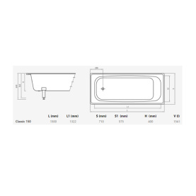 Ванна стальная Estap Classic-A 150x71 прямоугольная в Астрахани 2