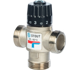 Термостатический смесительный клапан для сиcтем отопления и ГВС 1 НР 35-60° STOUT SVM-0020-256025 в Астрахани 0