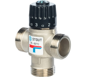 Термостатический смесительный клапан для систем отопления и ГВС 1 НР 35-60°С STOUT SVM-0020-166025 в Астрахани 0