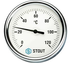 Термометр биметаллический с погружной гильзой. Корпус Dn 80 мм, гильза 50 мм 1 STOUT SIM-0001-805015 в Астрахани 1