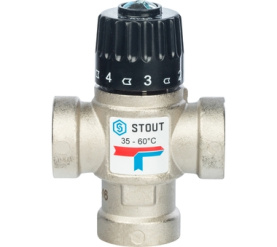 Термостатический смесительный клапан для систем отопления и ГВС 3/4 ВР 35-60 STOUT SVM-0010-166020 в Астрахани 1