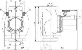 Циркуляционный насос Wilo Top-S 40/15 DM PN6/10 в Астрахани 1