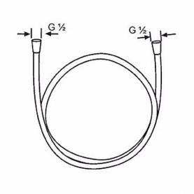 Шланг 200см хром HANSGROHE 28264000 в Астрахани 2