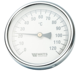 Термометр биметаллический с погружной гильзой 100 мм F+R801(T) 10075 Watts 10006071(03.03.060) в Астрахани 0